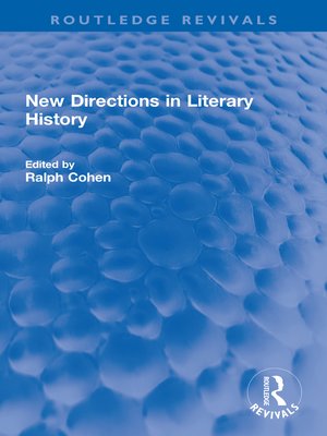 cover image of New Directions in Literary History